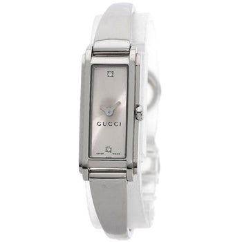 Gucci Watches Quartz 109 Stainless Steel , Stainless Steel Silver Square Face 2P Diamond Silver
