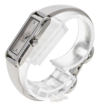 Gucci Watches Quartz 109 Stainless Steel , Stainless Steel Silver Square Face 2P Diamond Silver