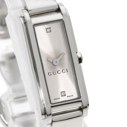 Gucci Watches Quartz 109 Stainless Steel , Stainless Steel Silver Square Face 2P Diamond Silver