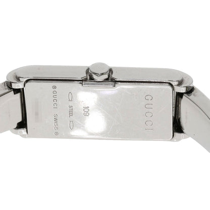 Gucci Watches Quartz 109 Stainless Steel , Stainless Steel Silver Square Face 2P Diamond Silver
