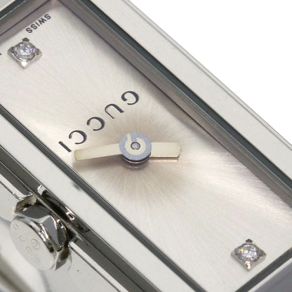 Gucci Watches Quartz 109 Stainless Steel , Stainless Steel Silver Square Face 2P Diamond Silver