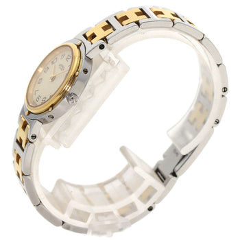 Hermes Watches Quartz Stainless Steel , Ssxgp Gold Clipper Ivory Dial Women