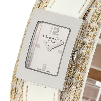 Christian Dior Watches Quartz D78-109 Stainless Steel, Leather Silver Maris Silver Dial Women