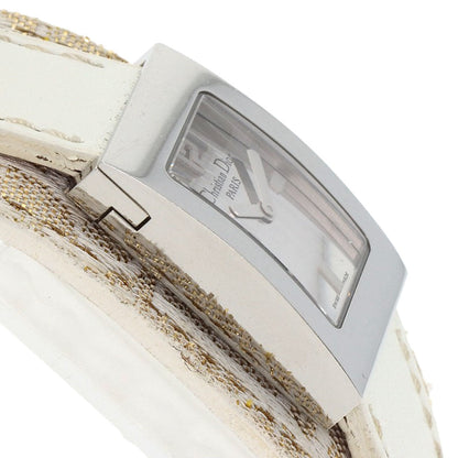Christian Dior Watches Quartz D78-109 Stainless Steel, Leather Silver Maris Silver Dial Women