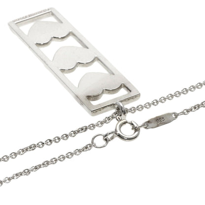 Tiffany&Co. Necklace Sv Silver Triple Heart Plate Women