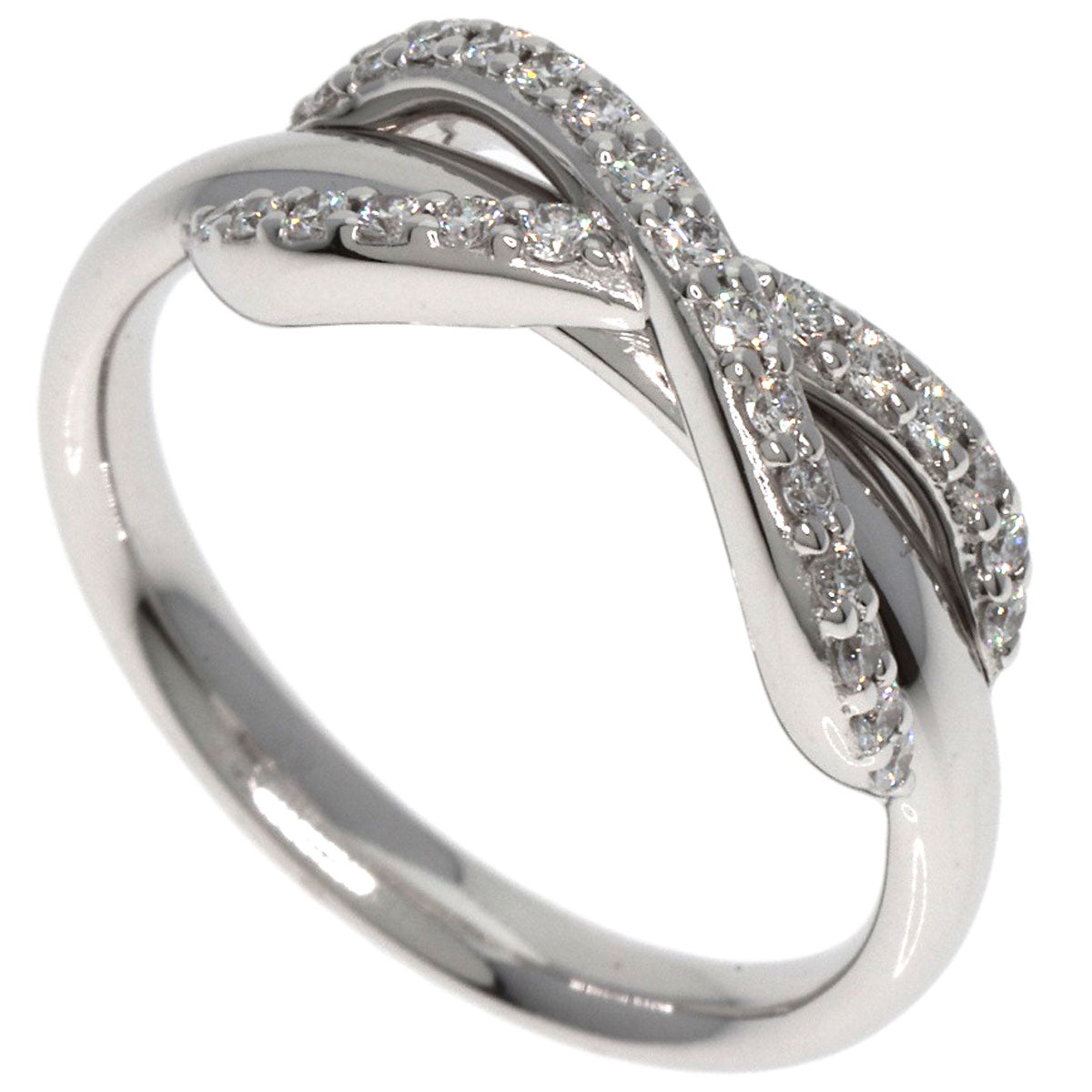 Tiffany&Co. Ring K18Wg Silver Infinity Diamond Women