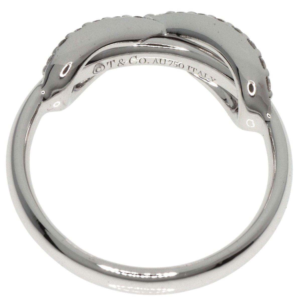 Tiffany&Co. Ring K18Wg Silver Infinity Diamond Women