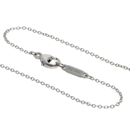 Tiffany&Co. Necklace Pt950 Silver Metro Heart Diamond
