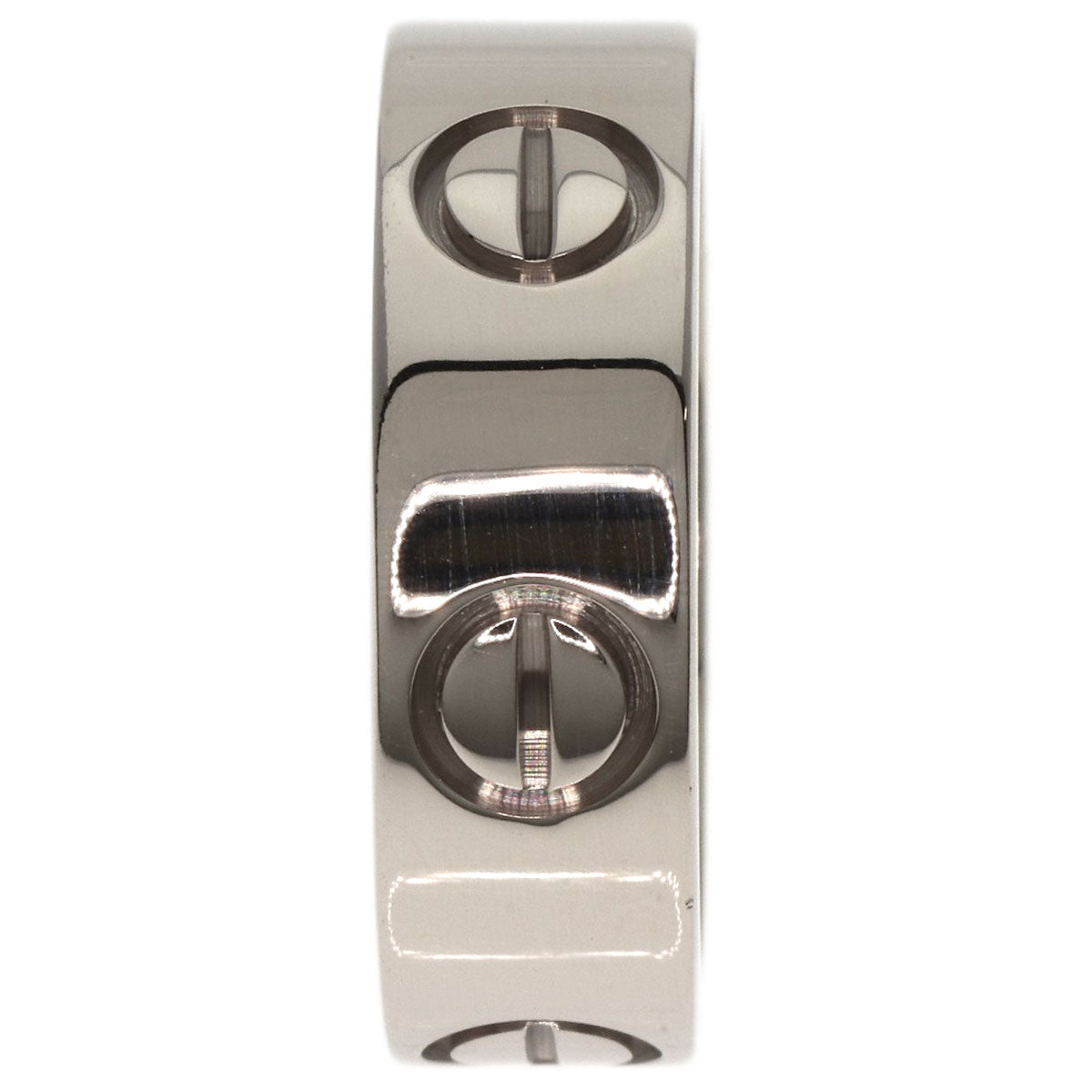 Cartier Ring K18Wg Silver Love Ring #47 Women