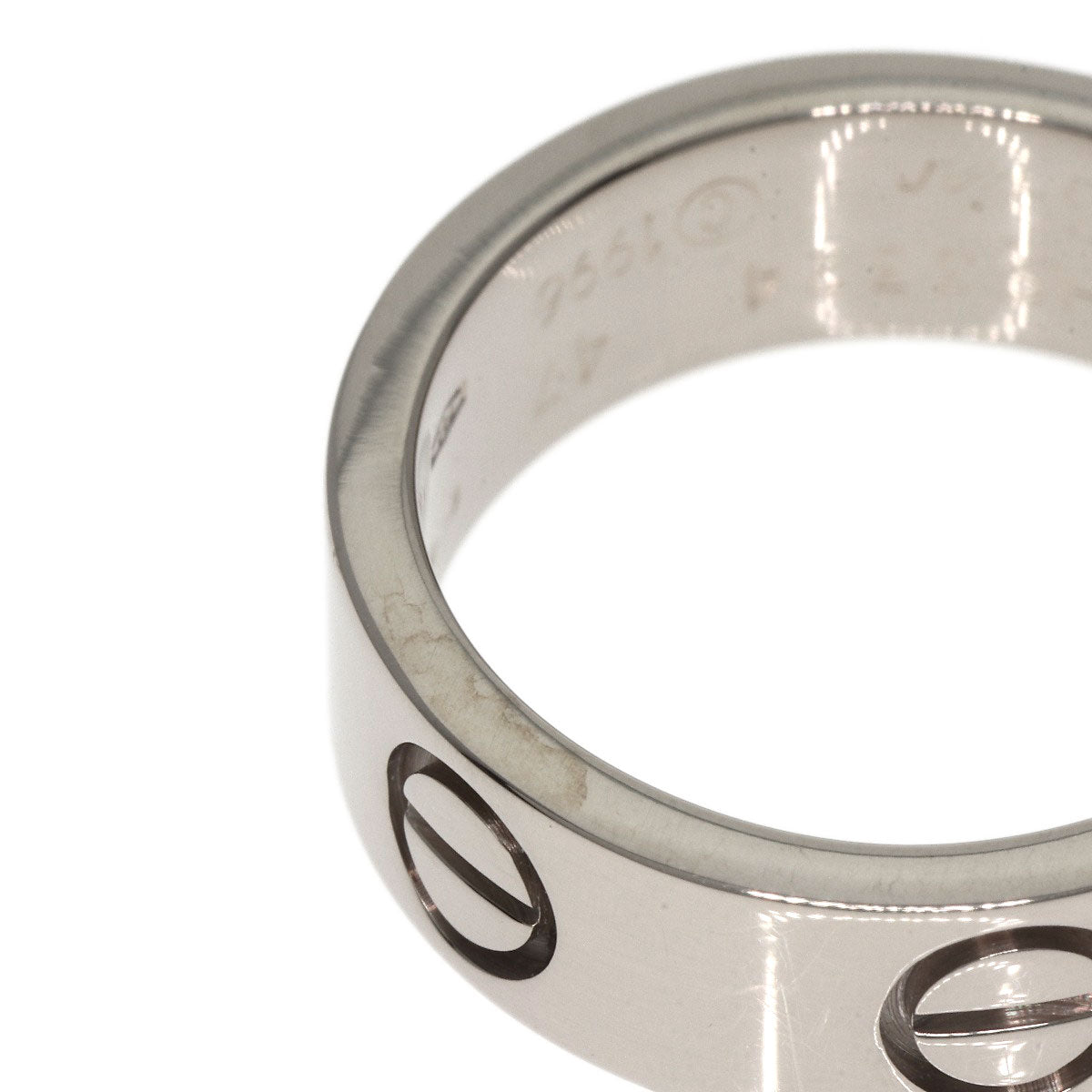 Cartier Ring K18Wg Silver Love Ring #47 Women