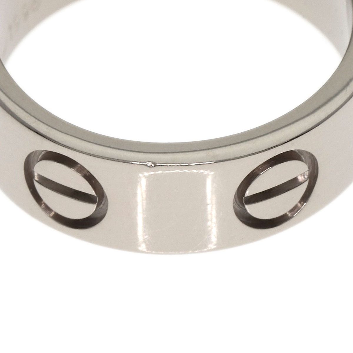 Cartier Ring K18Wg Silver Love Ring #47 Women