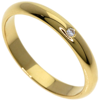 Cartier Ring 18K Yellow Gold Gold Classic Wedding 1P Diamond #48