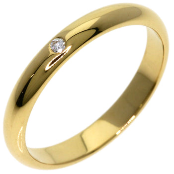 Cartier Ring 18K Yellow Gold Gold Classic Wedding 1P Diamond #48