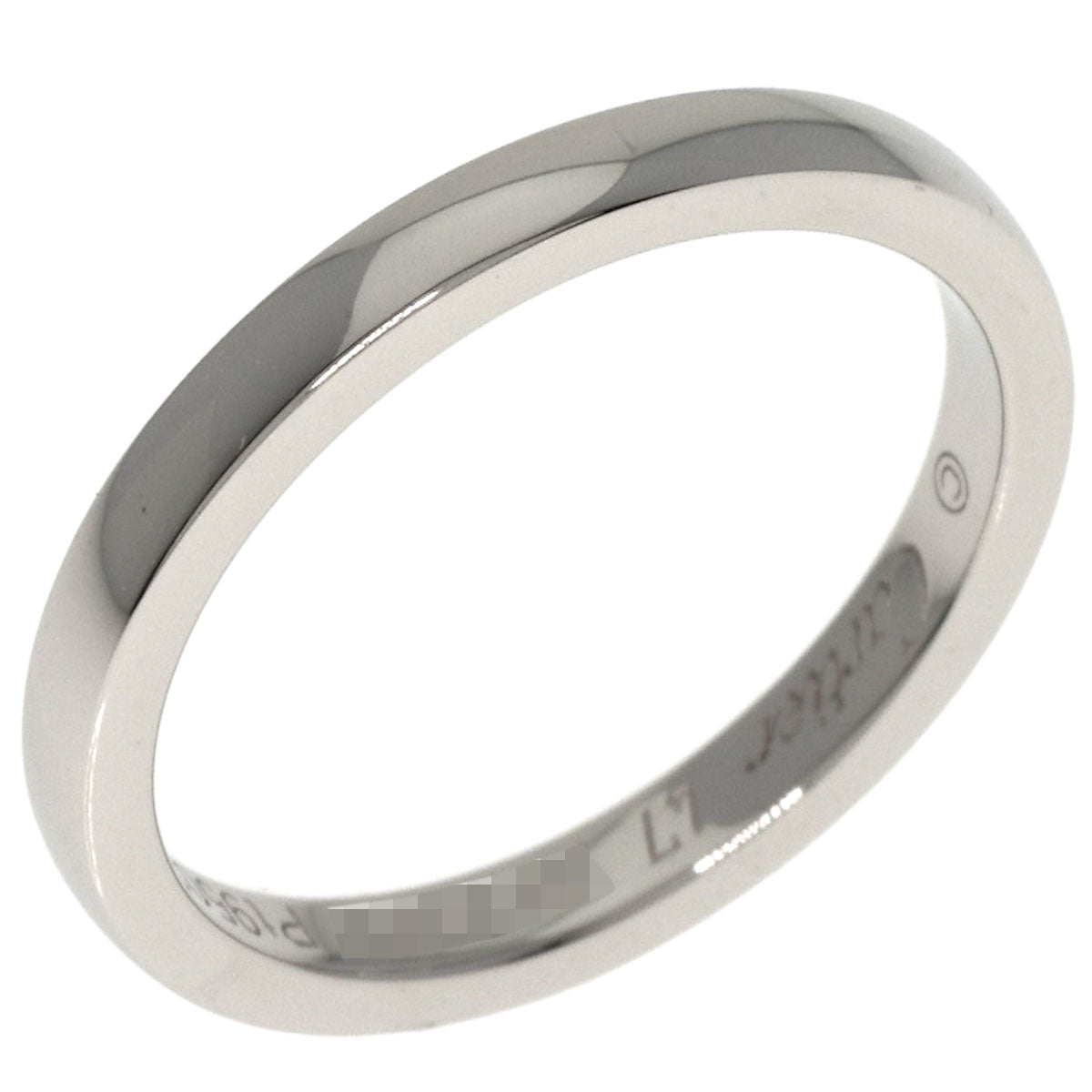 Cartier Ring Pt950 Silver Classic Wedding Band #47 Women