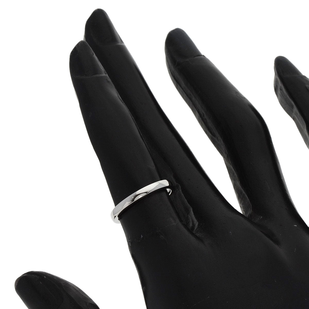 Cartier Ring Pt950 Silver Classic Wedding Band #47 Women