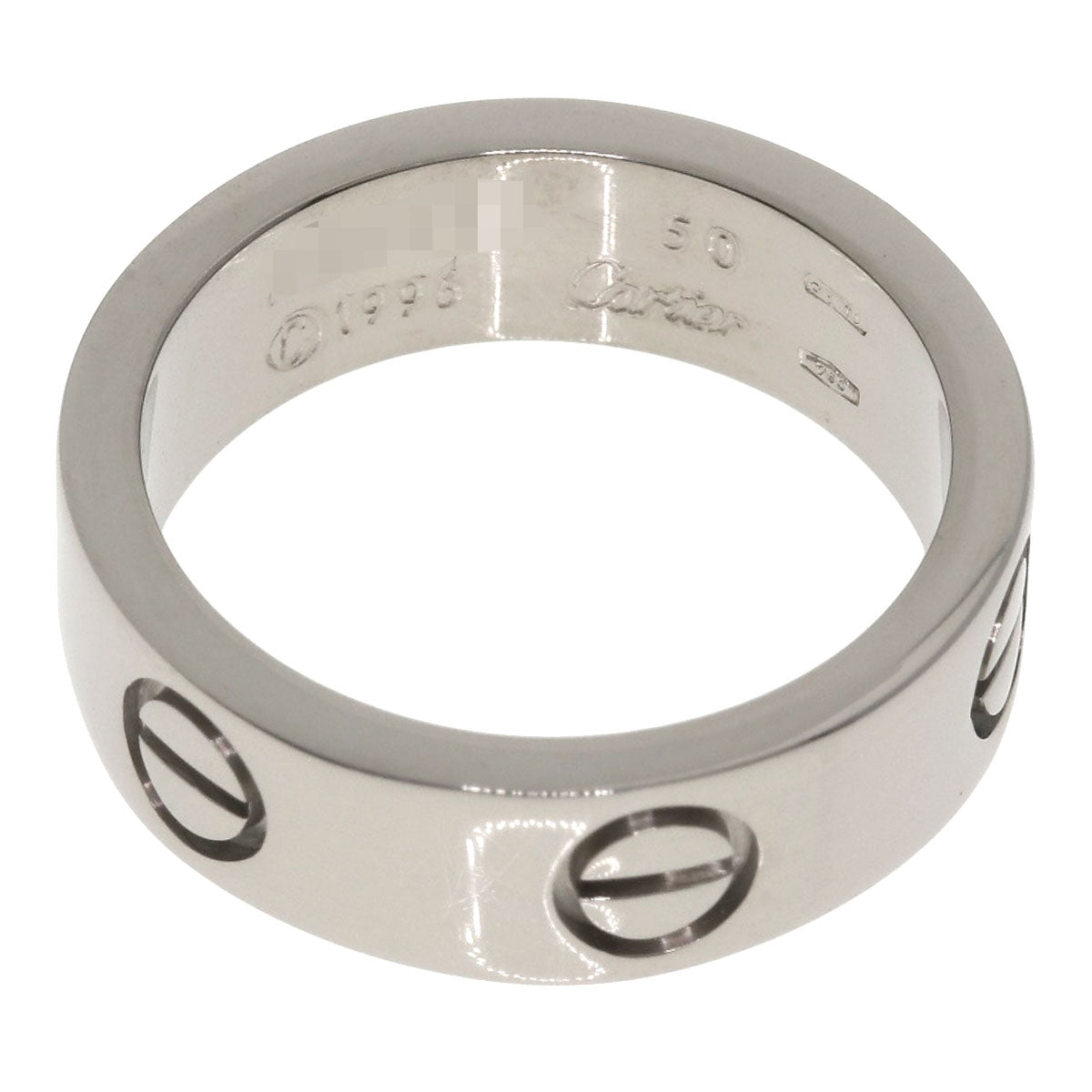 Cartier Ring K18Wg Silver Love Ring #50 Women