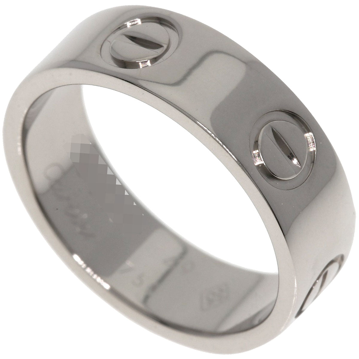 Cartier Ring K18Wg Silver Love Ring #49 Women