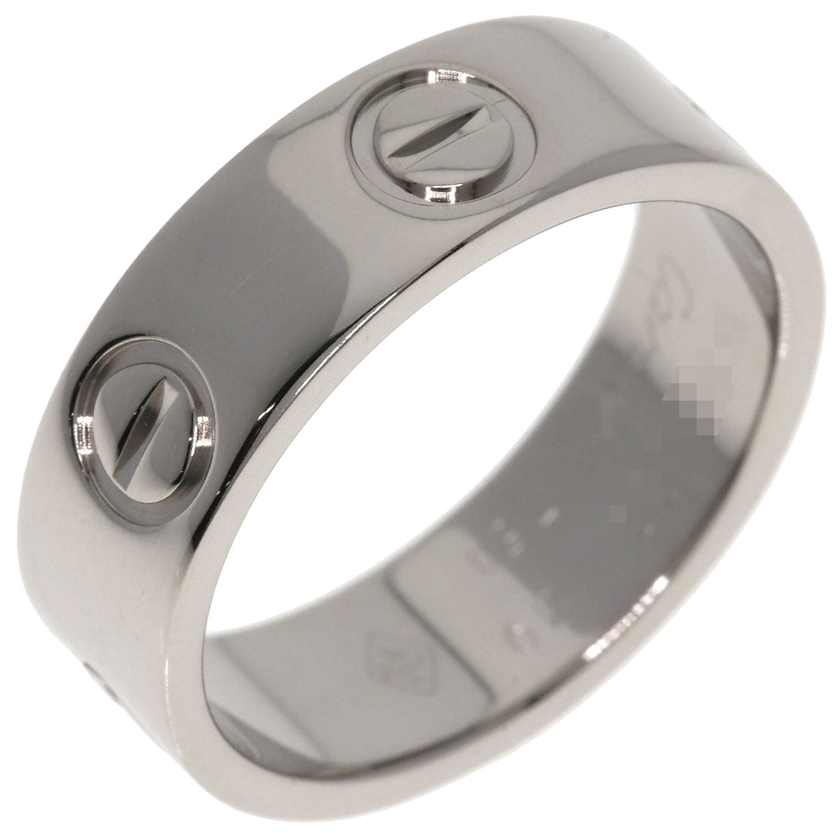 Cartier Ring K18Wg Silver Love Ring #49 Women