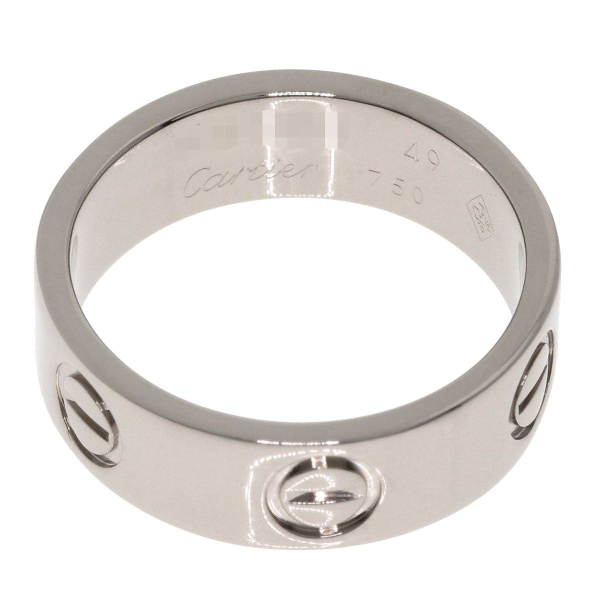Cartier Ring K18Wg Silver Love Ring #49 Women