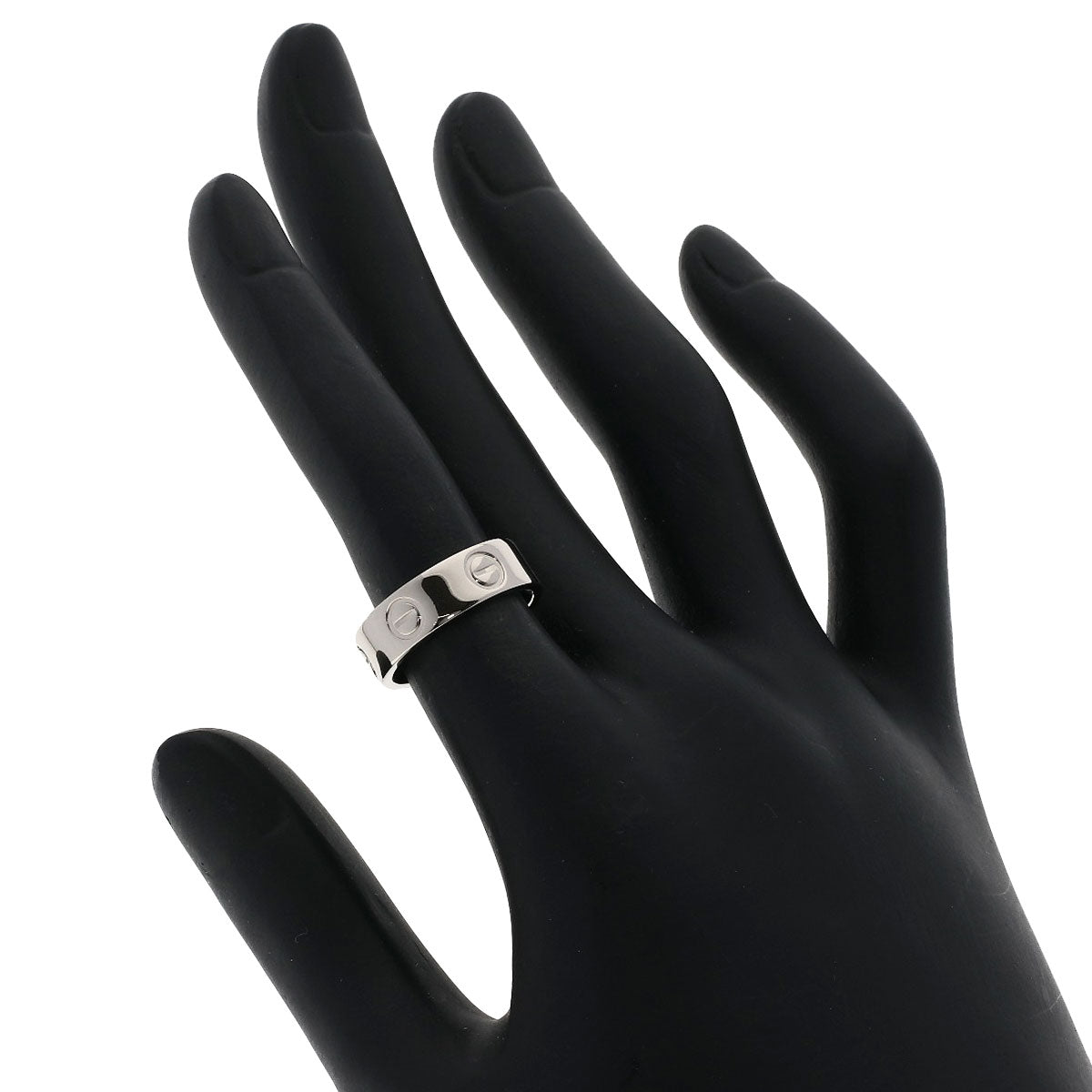 Cartier Ring K18Wg Silver Love Ring #49 Women