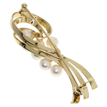 Mikimoto Brooch K14Yg Gold Pearl Women