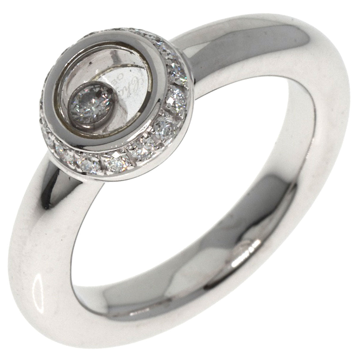 Chopard Ring K18Wg Silver Happy Diamond