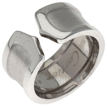 Cartier Ring K18Wg Silver C2 Ring Lm # 52 Women