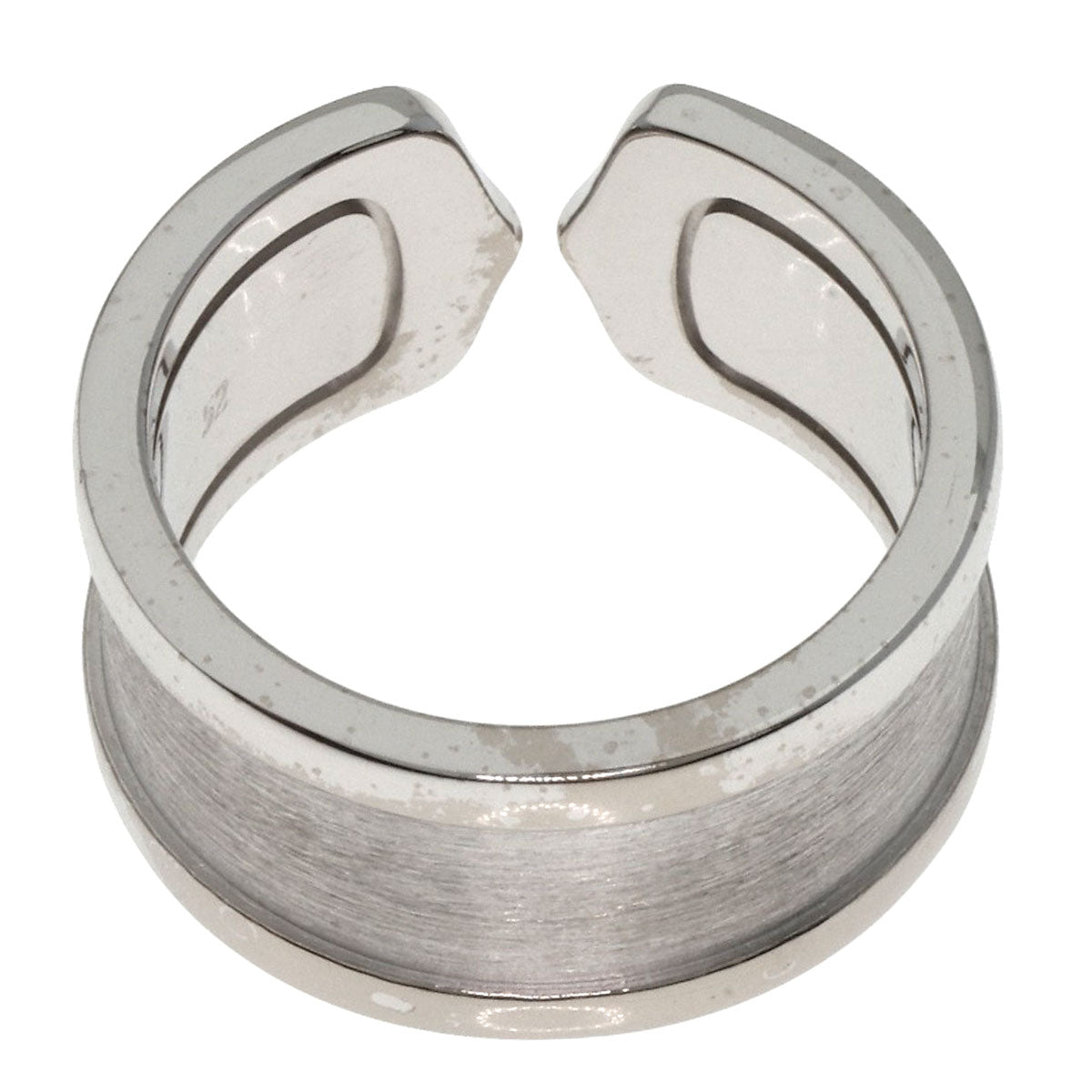 Cartier Ring K18Wg Silver C2 Ring Lm # 52 Women