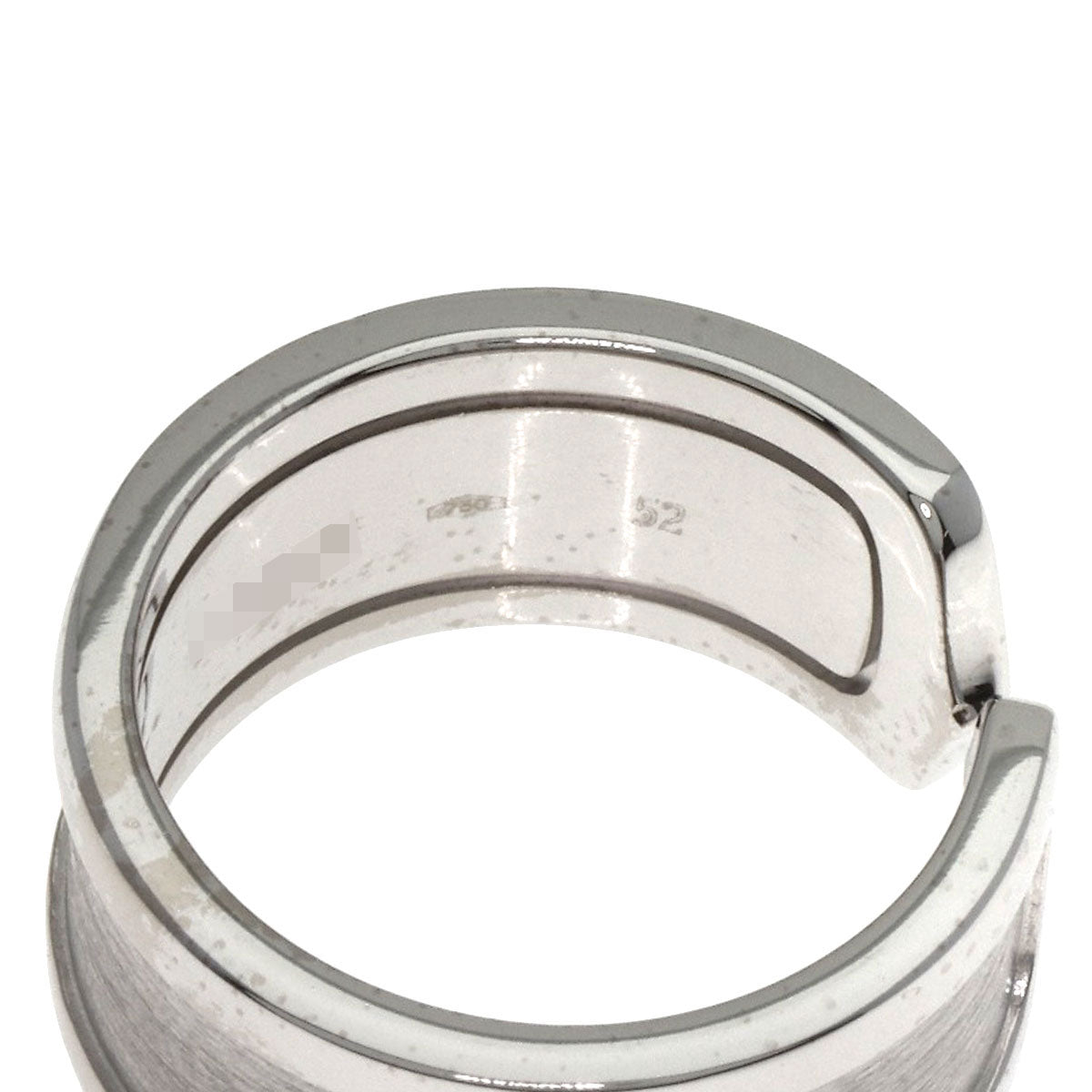 Cartier Ring K18Wg Silver C2 Ring Lm # 52 Women