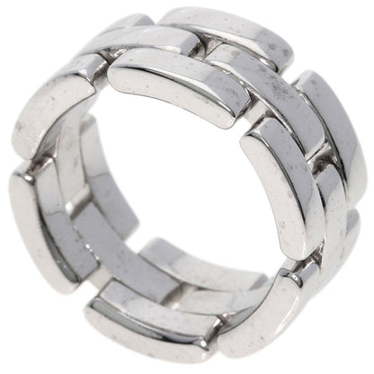 Cartier Ring K18Wg Silver Panthere 3 Row #48