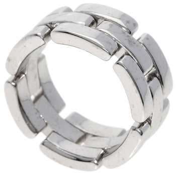 Cartier Ring K18Wg Silver Panthere 3 Row #48