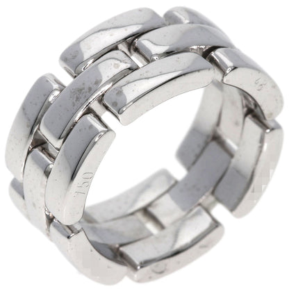 Cartier Ring K18Wg Silver Panthere 3 Row #48
