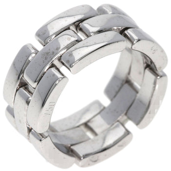 Cartier Ring K18Wg Silver Panthere 3 Row #48