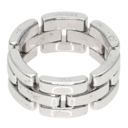 Cartier Ring K18Wg Silver Panthere 3 Row #48