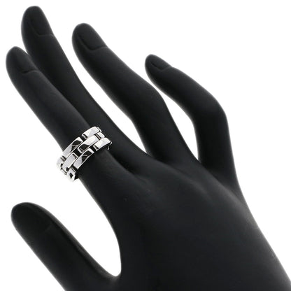 Cartier Ring K18Wg Silver Panthere 3 Row #48