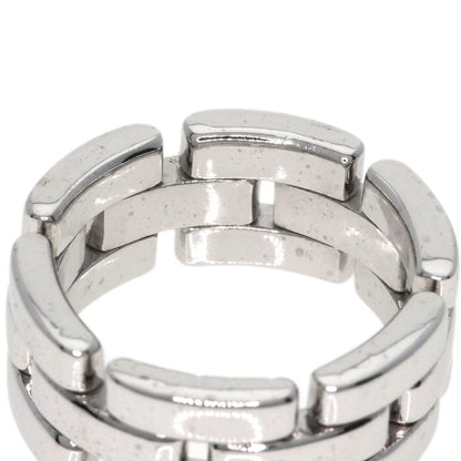 Cartier Ring K18Wg Silver Panthere 3 Row #48
