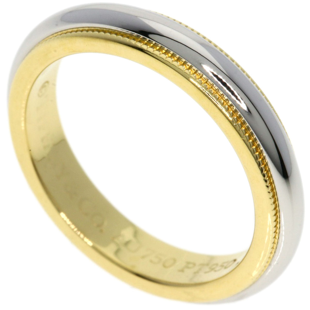 Tiffany&Co. Ring 18K Yellow Gold Gold Milgrain Band