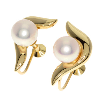 Mikimoto Earring 18K Yellow Gold Gold Pearl Women