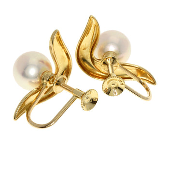 Mikimoto Earring 18K Yellow Gold Gold Pearl Women