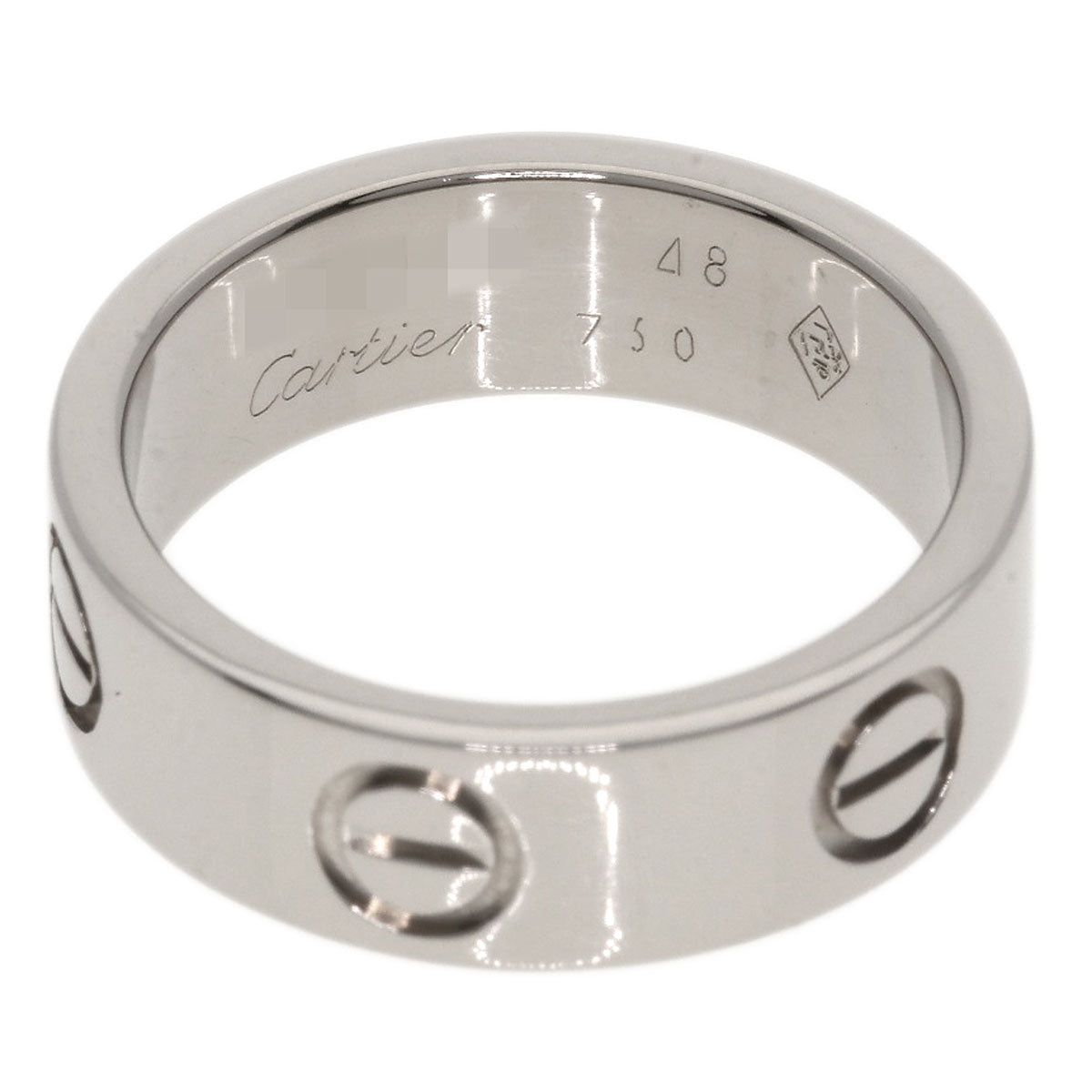 Cartier Ring K18Wg Silver Love Ring #48