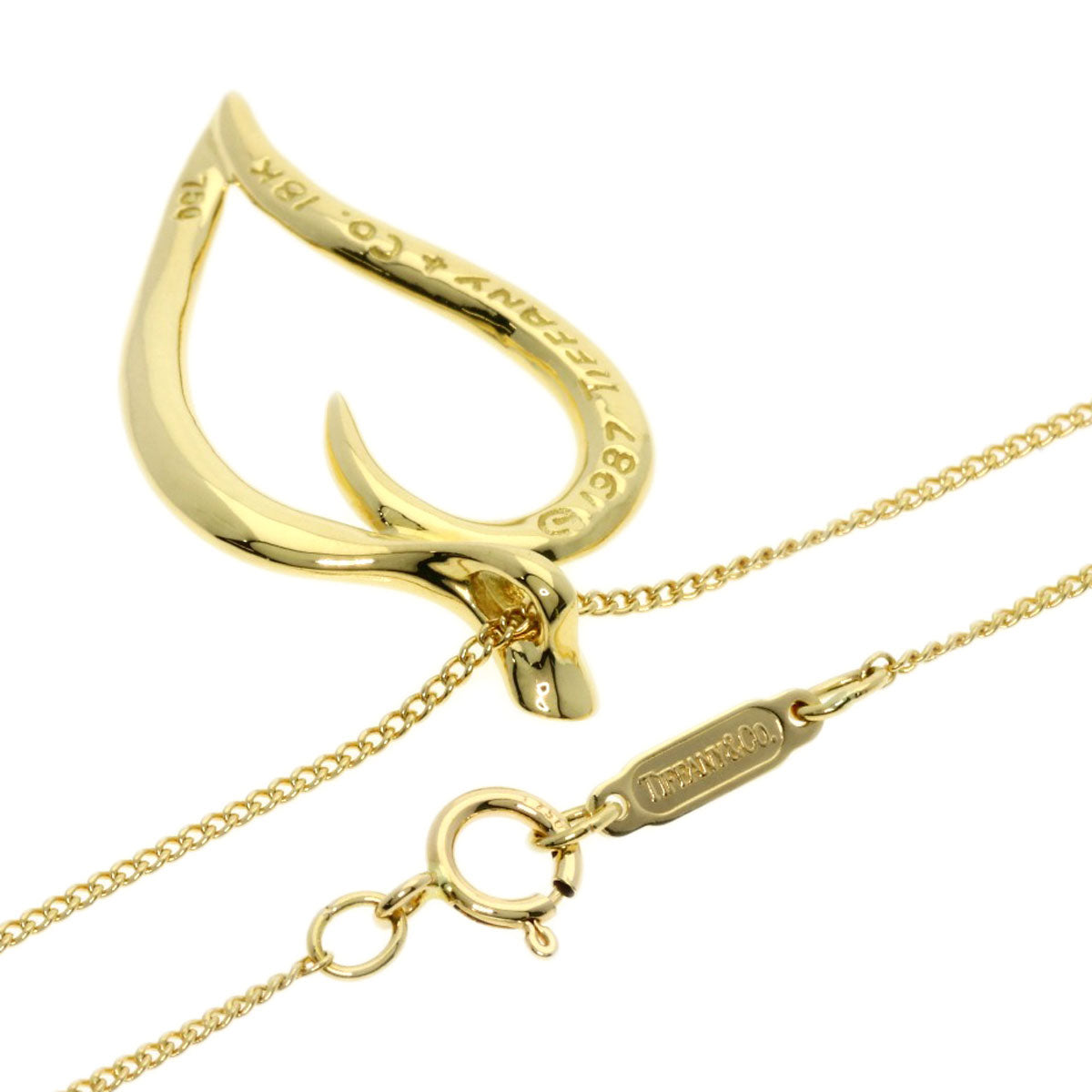 Tiffany&Co. Necklace 18K Yellow Gold Gold Leaf Heart