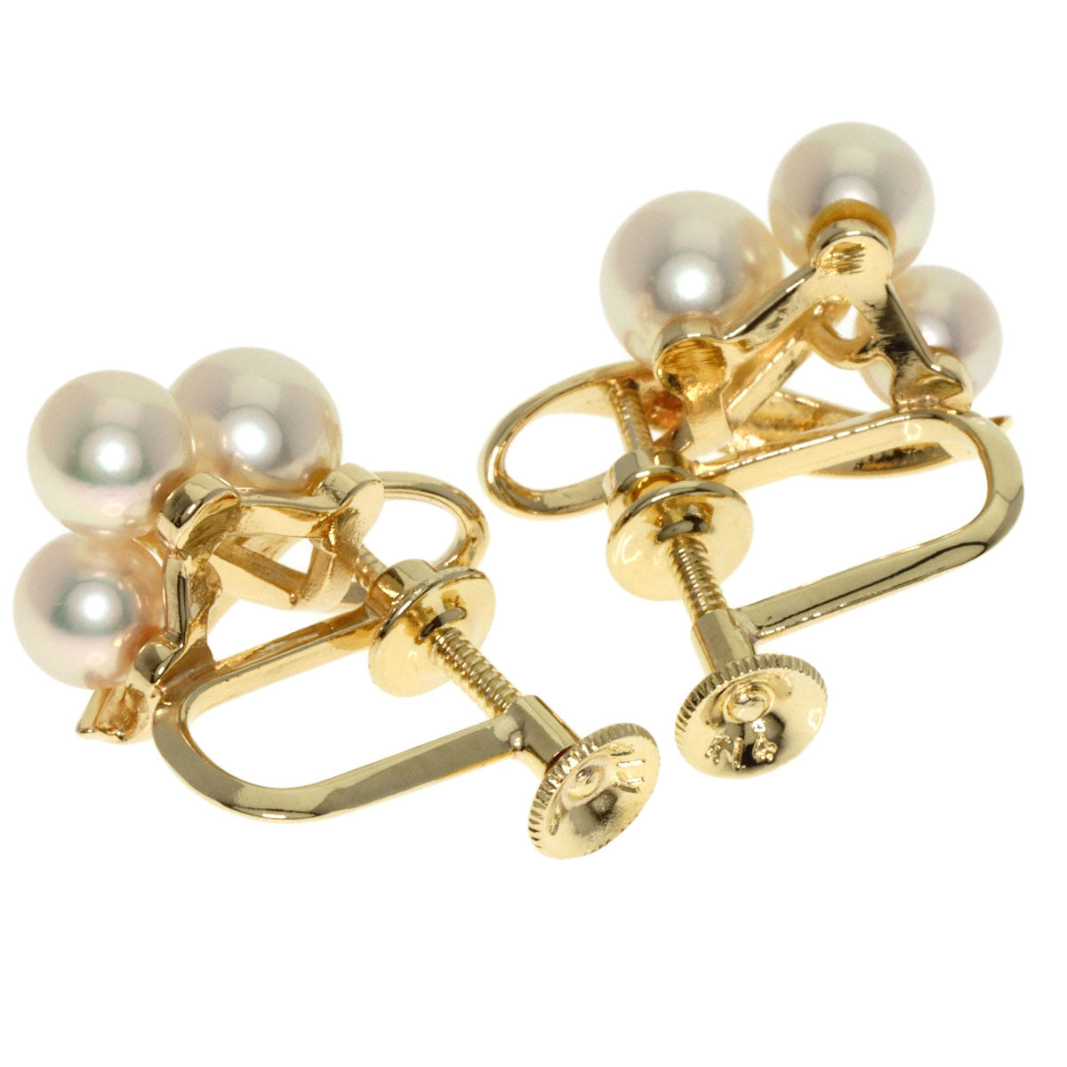 Mikimoto Earring K14Yg Gold Pearl Women
