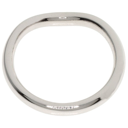 Tiffany&Co. Ring Pt950 Silver Curved Band 1P Diamond
