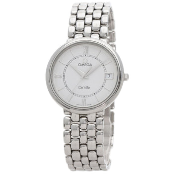 Omega Watches Quartz 7514.31.00 Stainless Steel , Stainless Steel Silver De Ville Prestige White