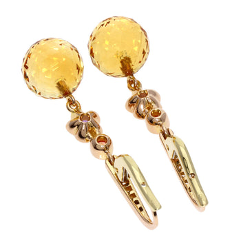 Chanel Pierce 18K Yellow Gold Gold Mademoiselle Citrine Sapphire Diamond Women