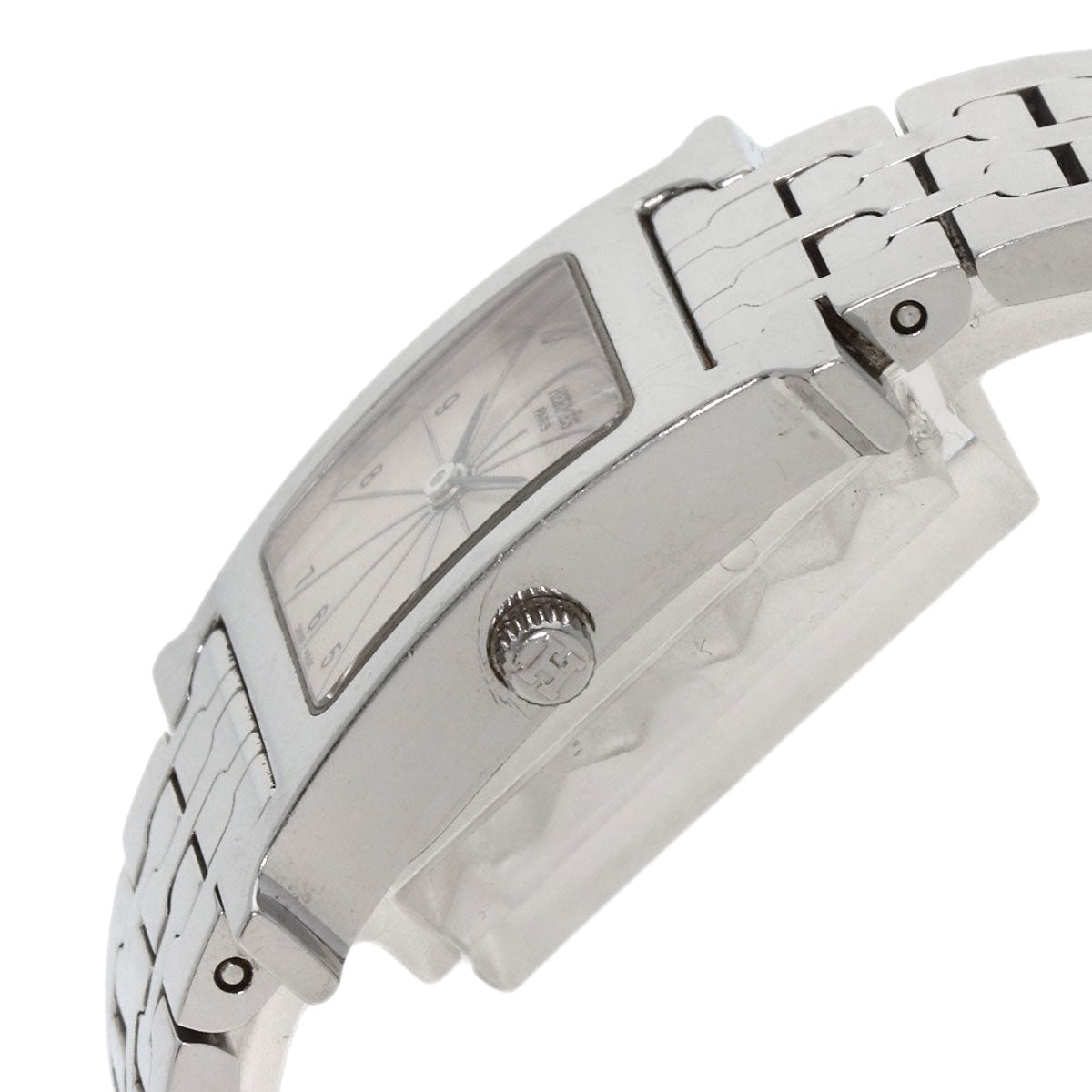 Hermes Watches Quartz Hh1.210 Stainless Steel , Stainless Steel Silver H Watch Silver Dial Women