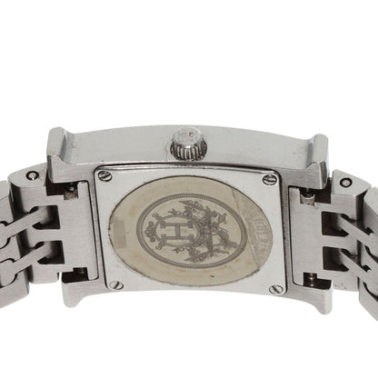 Hermes Watches Quartz Hh1.210 Stainless Steel , Stainless Steel Silver H Watch Silver Dial Women