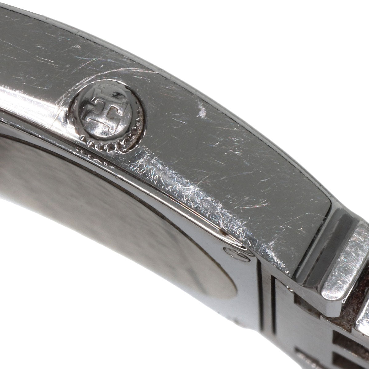 Hermes Watches Quartz Hh1.210 Stainless Steel , Stainless Steel Silver H Watch Silver Dial Women