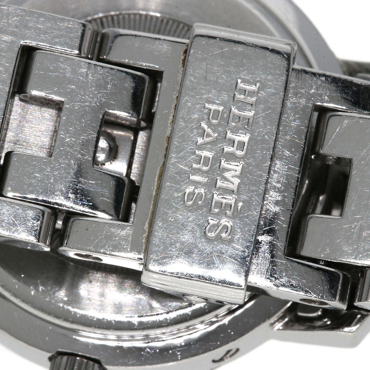 Hermes Watches Quartz Cl4.210 Stainless Steel , Stainless Steel Silver Clipper Nacre White Shell