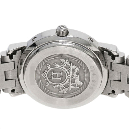 Hermes Watches Quartz Cl4.210 Stainless Steel , Stainless Steel Silver Clipper Nacre White Shell